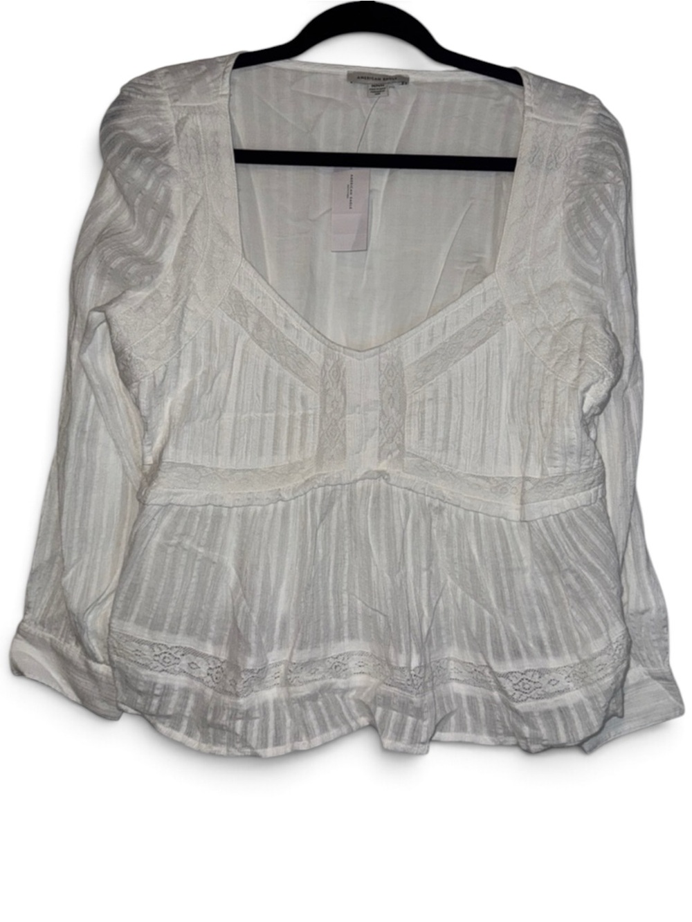 American Eagle Peasant top size medium coquette prairie